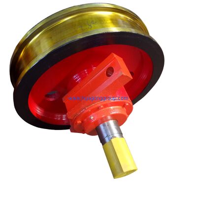 Includes Thread Guards Cast Iron Overhead Gantry Crane Wheel Diameter 500 mm Forging Rollers