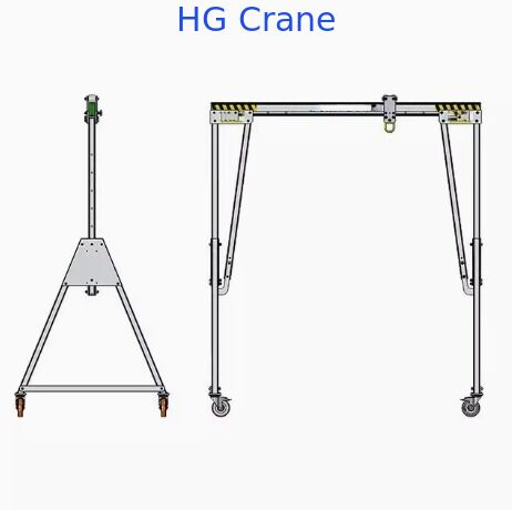 250 kg Adjustable Aluminum Mobile Gantry Crane