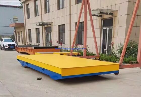 380 V Electric Floor Car Trackless Small 10 Tons Indoor Workshop Transport Car Battery Universal Remote Control Flat Car