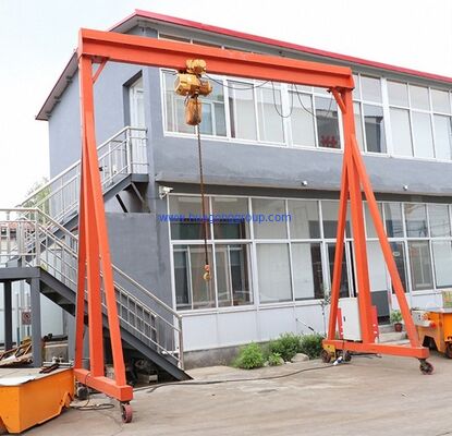 Worm Wheel Height Adjustable Gantry Crane Manual Operation