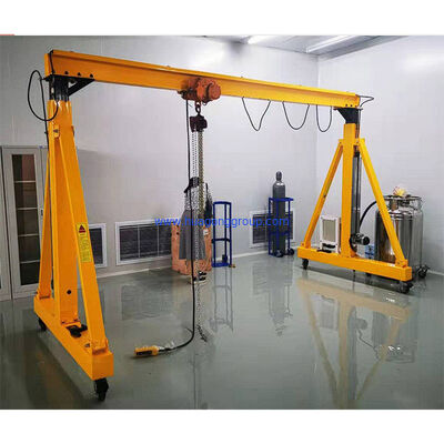 Remote Controller and Ground Control Indoor Outdoor Mini Mobile Gantry Crane Featuring Wire Rope Electric Hoist 5t Capacity