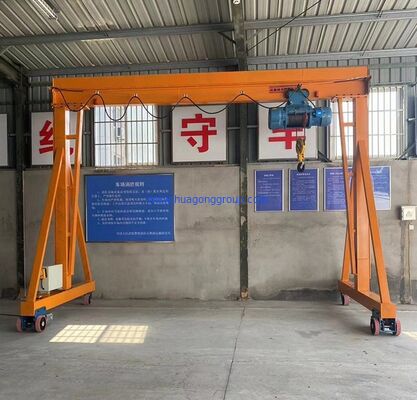 Remote Controller and Ground Control Indoor Outdoor Mini Mobile Gantry Crane Featuring Wire Rope Electric Hoist 5t Capacity