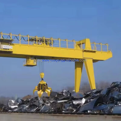 Max Lifting Height 30M Customized Lifting Speed Double Girder Grapple Grab Bucket Gantry Goliath Crane 5ton 10ton 20 Ton