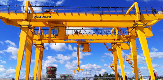 Max Lifting Height 30M Customized Lifting Speed Double Girder Grapple Grab Bucket Gantry Goliath Crane 5ton 10ton 20 Ton