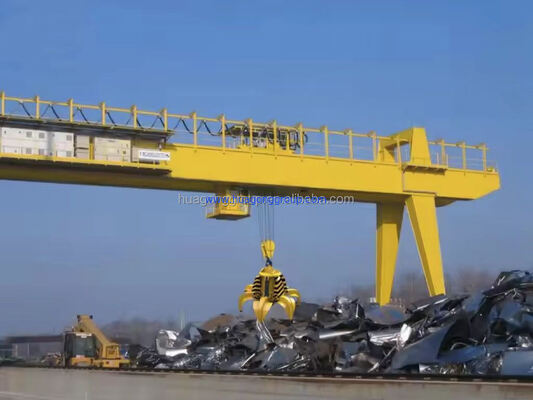 Max Lifting Height 30M Customized Lifting Speed Double Girder Grapple Grab Bucket Gantry Goliath Crane 5ton 10ton 20 Ton