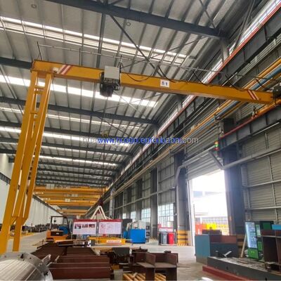 A4 A5 Work Duty Single Leg Single Beam BMH Type Semi Gantry Crane Rail Traveling Electric Power Source 1 Ton 16 Ton Capacity