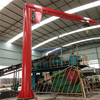 Rated Lifting Moment 10-2000KN Custom Movable Mini Electric Swinging Arms Floor Mounted Jib Crane with Electrical Hoist