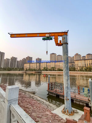 Rated Lifting Moment 10-2000KN Custom Movable Mini Electric Swinging Arms Floor Mounted Jib Crane with Electrical Hoist