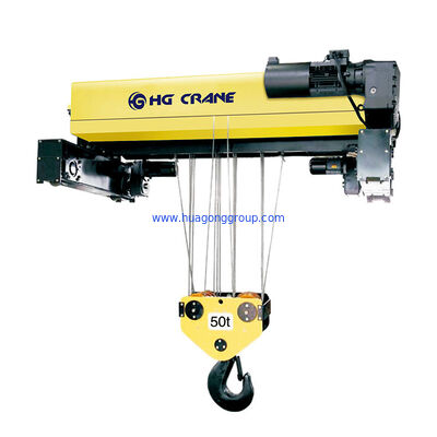 Steel Overhead Crane Parts Electric Wire Rope Hoist Capacity 0.5-80t Fabricated According LSO GB FEM DIN BS Standards