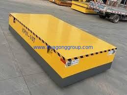 Construction works Overall Dimensions 4000 2500 Battery Powered Electric Tool Cart Trackless Flat Car Transport 40 Tons Truck