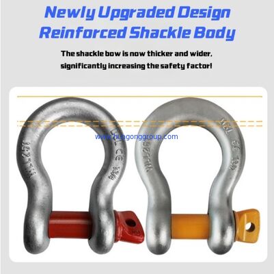 Construction works Voltage 110 V Dip Galvanized American Type Shackle Trusted Shackle for Lifting Rigging Applications