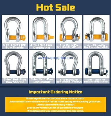 Construction works Voltage 110 V Dip Galvanized American Type Shackle Trusted Shackle for Lifting Rigging Applications
