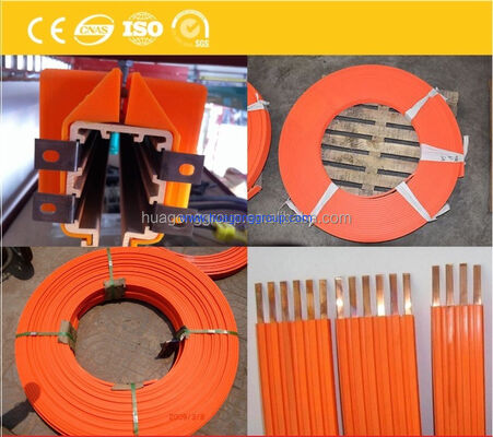 Voltage AS NEED PVC Insulation Material Crane Dedicated Seamless Sliding Contact Wire 3P70A Crane Busbar