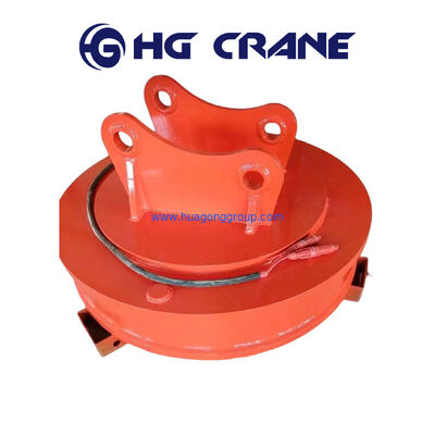 5T Excavator Equipped with Forklift Handling Magnets and Permanent Magnet Insulating Magnet Installed on Crane