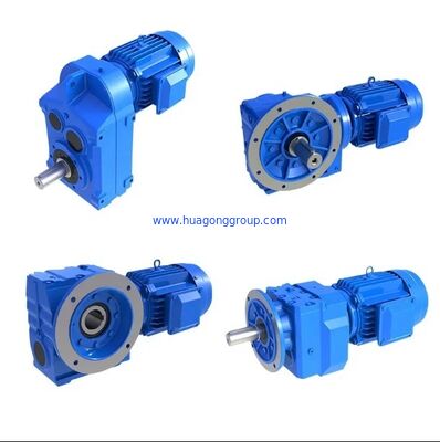 Flange Hollow Shaft Heavy Duty F Series Parallel Shaft Helical Worm Gear Motor Speed Reducer Durable Helical Gearbox