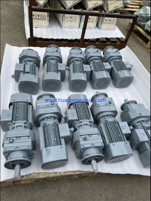 Robust R Series Helical Three Stage Reduction Gearbox Made for Engineering and Building Materials Machinery Applications