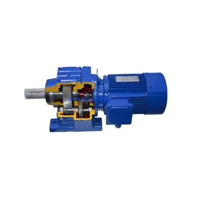 Robust R Series Helical Three Stage Reduction Gearbox Made for Engineering and Building Materials Machinery Applications