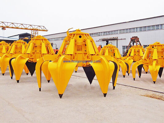 Orange peel type grab bucket clamshell bucket