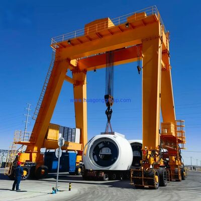 Remote Control Diesel Engine RTG Rubber Tyred Gantry Crane with 15-50 Ton Capacity for Container Lifting