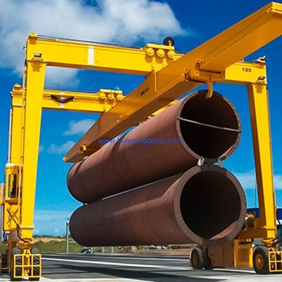 Remote Control Diesel Engine RTG Rubber Tyred Gantry Crane with 15-50 Ton Capacity for Container Lifting