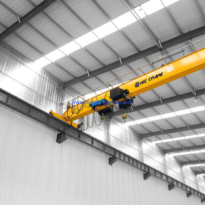 Span 5 to 25.5 Meter European Standard 15 Ton Single Girder Crane Featuring Box Shape Girder And Electric Wire Rope Hoist